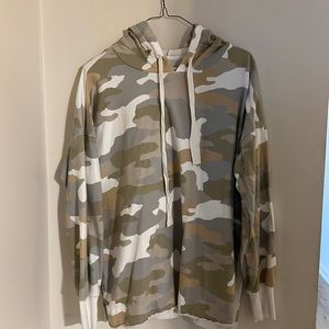 Camouflage hoodie. Size Medium but fits like an XL. Aerie clothing line runs big